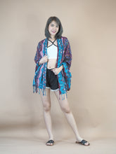 Load image into Gallery viewer, Contrast Mandala Scarf in Bright Navy JK0038 020127 03