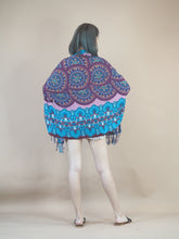 Load image into Gallery viewer, Contrast Mandala Scarf in Bright Navy JK0038 020127 03