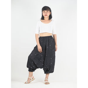 Patchwork Unisex Aladdin Drop Crotch Pants in Black PP0310 028000 10