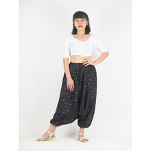 Load image into Gallery viewer, Patchwork Unisex Aladdin Drop Crotch Pants in Black PP0310 028000 10