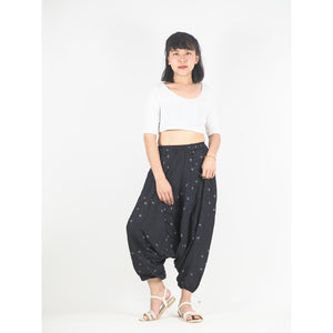 Patchwork Unisex Aladdin Drop Crotch Pants in Black PP0310 028000 10