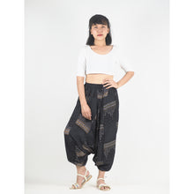 Load image into Gallery viewer, Patchwork Unisex Aladdin Drop Crotch Pants in Black PP0310 028000 10