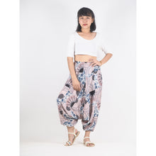 Load image into Gallery viewer, Patchwork Unisex Aladdin Drop Crotch Pants in White PP0310 028000 04