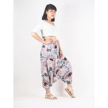 Load image into Gallery viewer, Patchwork Unisex Aladdin Drop Crotch Pants in White PP0310 028000 04