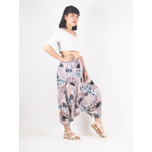 Patchwork Unisex Aladdin Drop Crotch Pants in White PP0310 028000 04