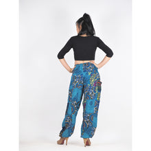 Load image into Gallery viewer, Patchwork Unisex Harem Pants in Bright Navy PP0004 028000 07