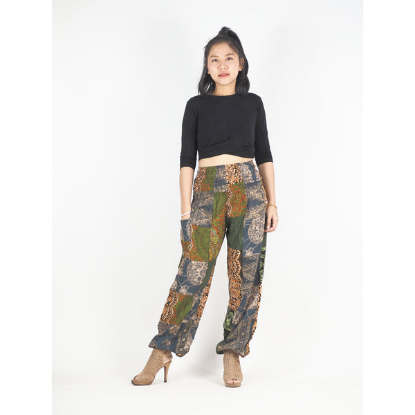 Patchwork Unisex Harem Pants in Green PP0004 028000 20