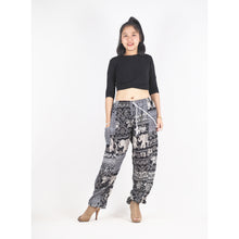 Load image into Gallery viewer, Patchwork Unisex Drawstring Genie Pants in Black PP0110 028000 10