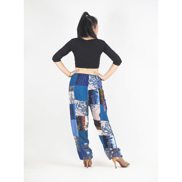 Patchwork Unisex Drawstring Genie Pants in Bright Navy PP0110 028000 07