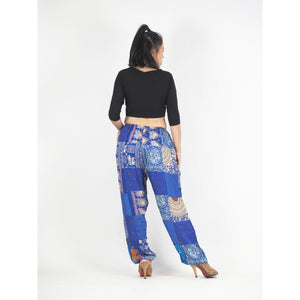 Patchwork Unisex Drawstring Genie Pants in Bright Navy PP0110 028000 07