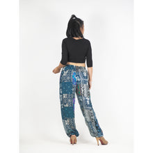 Load image into Gallery viewer, Patchwork Unisex Drawstring Genie Pants in Green PP0110 028000 20