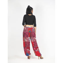 Load image into Gallery viewer, Patchwork Unisex Drawstring Genie Pants in Red PP0110 028000 12