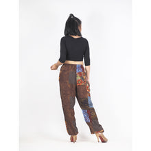 Load image into Gallery viewer, Patchwork Unisex Drawstring Genie Pants in Brown PP0110 028000 16