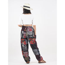 Load image into Gallery viewer, Patchwork Unisex Drawstring Genie Pants in Black PP0110 028000 10