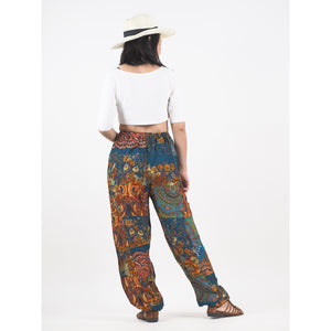 Patchwork Unisex Drawstring Genie Pants in Green PP0110 028000 20