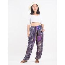 Load image into Gallery viewer, Patchwork Unisex Drawstring Genie Pants in Purple PP0110 028000 06