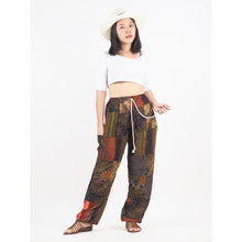 Load image into Gallery viewer, Patchwork Unisex Drawstring Genie Pants in Brown PP0110 028000 16