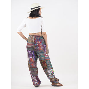 Patchwork Unisex Drawstring Genie Pants in Brown PP0110 028000 16