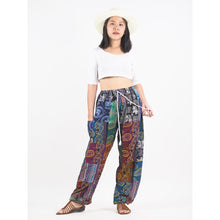 Load image into Gallery viewer, Patchwork Unisex Drawstring Genie Pants in Black PP0110 028000 10