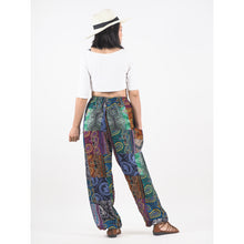 Load image into Gallery viewer, Patchwork Unisex Drawstring Genie Pants in Black PP0110 028000 10