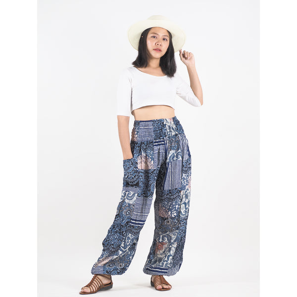 Patchwork Unisex Harem Pants in Navy PP0004 028000 03