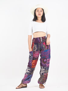 Patchwork Unisex Harem Pants in Purple PP0004 028000 06