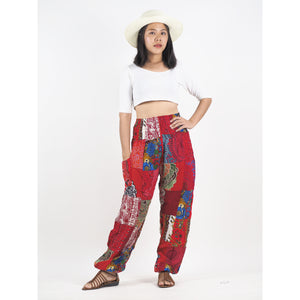 Patchwork Unisex Harem Pants in Red PP0004 028000 12