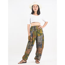 Load image into Gallery viewer, Patchwork Unisex Harem Pants in Green PP0004 028000 20