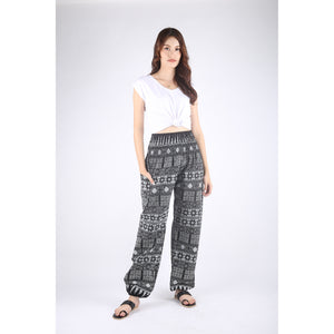 Greek boho Unisex Cotton Harem pants in Black PP0004 010040 01