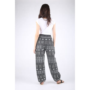 Greek boho Unisex Cotton Harem pants in Black PP0004 010040 01