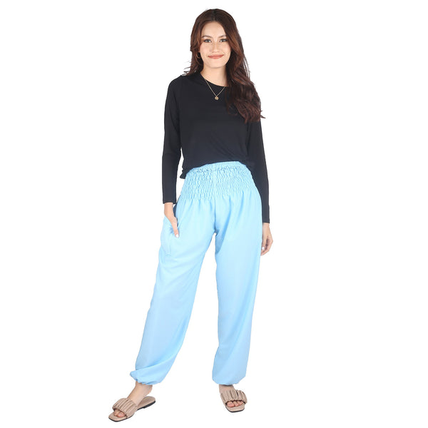 Solid Color Women's Harem Pants in Blue PP0004 130000 02