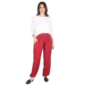 Solid Color Women's Harem Pants in Burgundy PP0004 130000 15