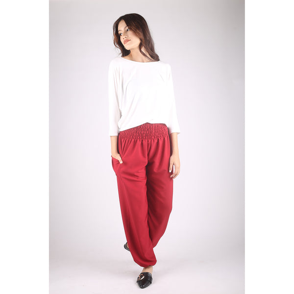 Solid Color Women's Harem Pants in Burgundy PP0004 130000 15