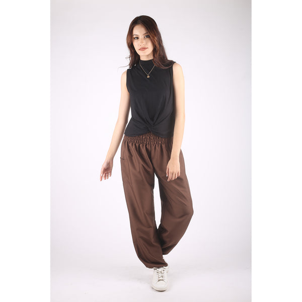 Solid Color Women's Harem Pants in Brown PP0004 130000 16