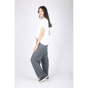 Solid Color Unisex Drawstring Wide Leg Pants in Gray PP0216 020000 01