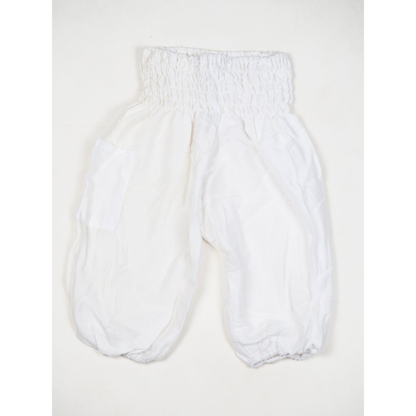 Solid color Unisex Kid Harem Pants in White PP0004 020000 04