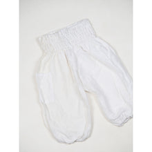 Load image into Gallery viewer, Solid color Unisex Kid Harem Pants in White PP0004 020000 04