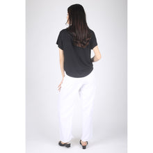 Load image into Gallery viewer, Solid Color Unisex Drawstring Wide Leg Pants in White PP0216 020000 04