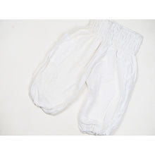 Load image into Gallery viewer, Solid color Unisex Kid Harem Pants in White PP0004 020000 04
