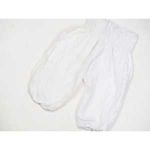 Solid color Unisex Kid Harem Pants in White PP0004 020000 04