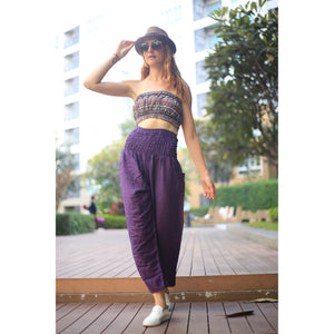 Solid color women harem pants in Purple PP0004 020000 06