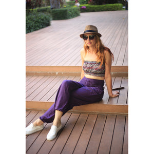Solid color women harem pants in Purple PP0004 020000 06