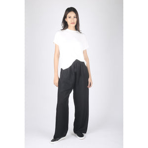 Solid Color Unisex Drawstring Wide Leg Pants in Black PP0216 020000 10