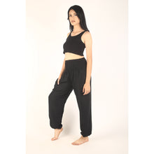 Load image into Gallery viewer, Solid color women harem pants in Black PP0004 020000 10