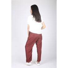 Load image into Gallery viewer, Solid Color Unisex Drawstring Wide Leg Pants in Burgundy PP0216 020000 15