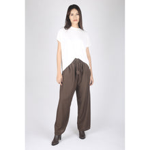 Load image into Gallery viewer, Solid Color Unisex Drawstring Wide Leg Pants in Dark Brown PP0216 020000 16