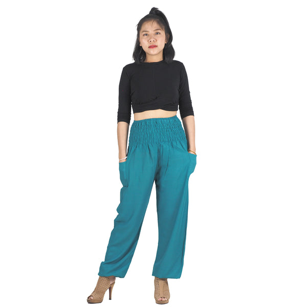 Solid color 0 women harem pants in Teal PP0004 020000 17