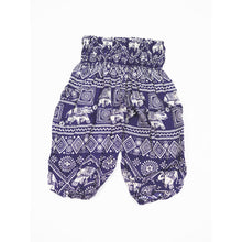 Load image into Gallery viewer, African Elephant Unisex Kid Haram Pants in Purple PP0004 020004 02