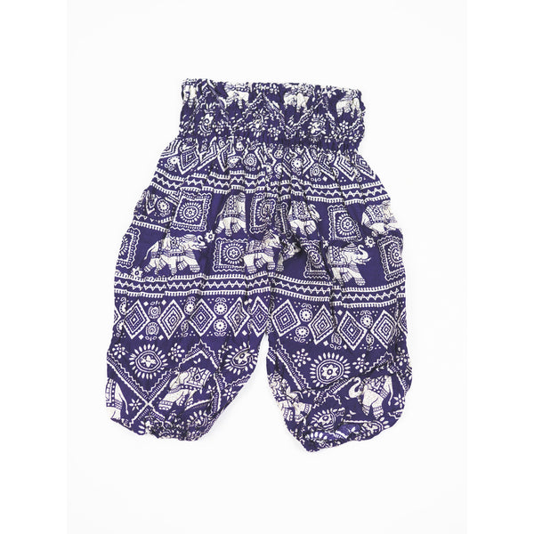 African Elephant Unisex Kid Haram Pants in Purple PP0004 020004 02
