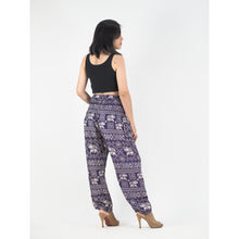 Load image into Gallery viewer, African Elephant 4 men/women harem pants in purple PP0004 020004 02